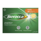 Berocca Energy Orange Flavour Effervescent Tablets 45 Pack - front image